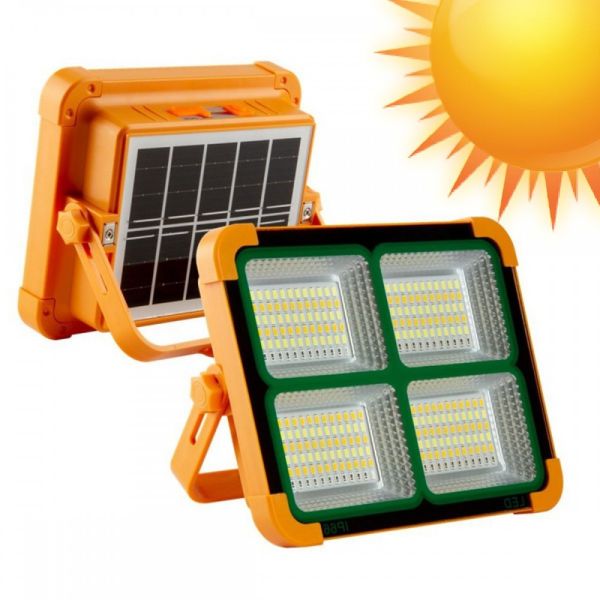 200Watt and 400 Watt and 600Watt Solar  LED Light with 15000 And 25000MAH Solar Power Bank , 4 Modes, Waterproof Portable Solar Power Outdoor Working Light