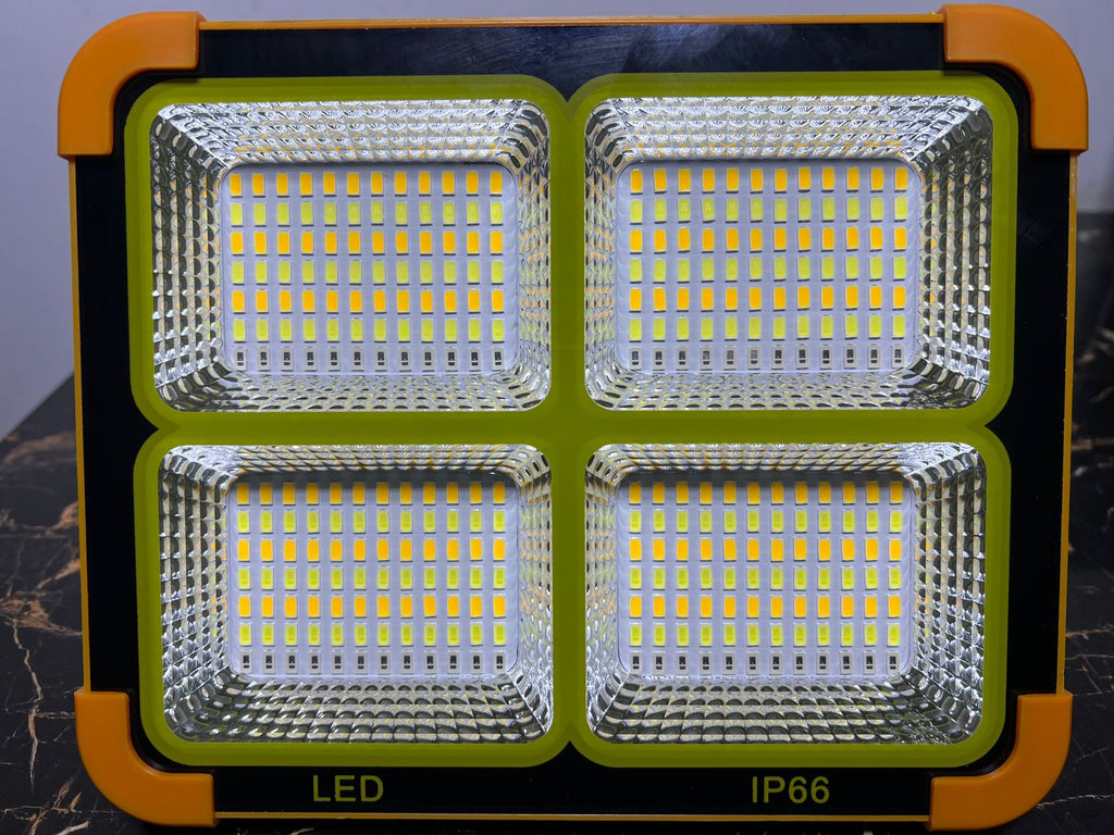 200Watt and 400 Watt and 600Watt Solar  LED Light with 15000 And 25000MAH Solar Power Bank , 4 Modes, Waterproof Portable Solar Power Outdoor Working Light