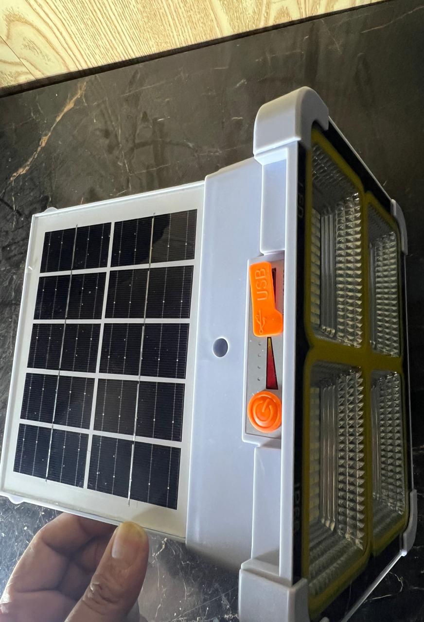 800Watt Solar LED Light with 50000MAH Solar Power Bank , 4 Modes, Waterproof, Portable Solar Power Outdoor Working Light