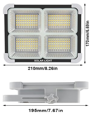 800Watt Solar LED Light with 50000MAH Solar Power Bank , 4 Modes, Waterproof, Portable Solar Power Outdoor Working Light